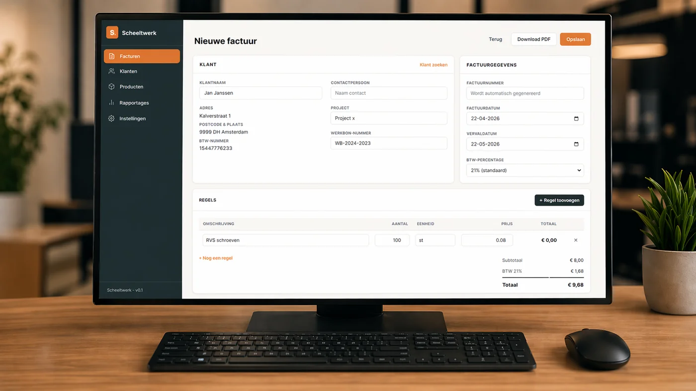 Maatwerk software — dashboard gebouwd voor jouw workflow